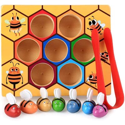 Wooden Bee Toddler Fine Motor Skill Toy