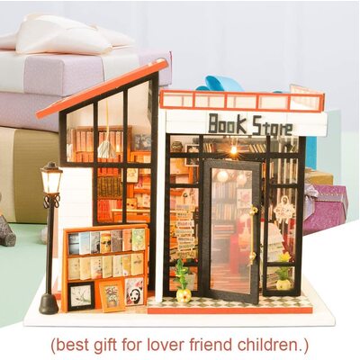 Dollhouse Miniature With Furniture Kit Plus Dust Proof And Music Movement-M10