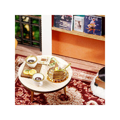 Dollhouse Miniature With Furniture Kit Plus Dust Proof And Music Movement - Forest Tea Shop