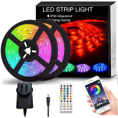 12M Led Strip Lights For Bedroom And Home (5050 Lights Strip App With Remote)