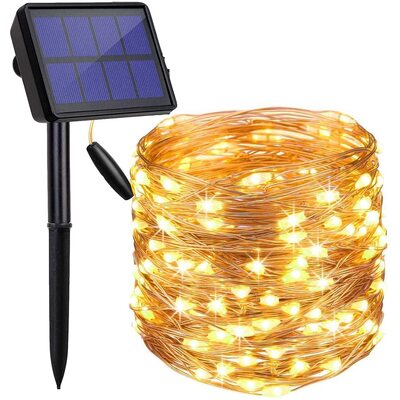 200 Waterproof Led Solar Fairy Lights Outdoor With 8 Modes