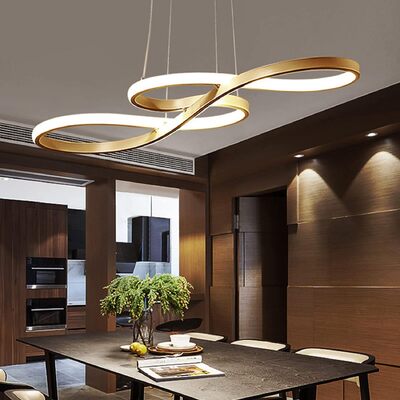 Gold LED Modern Musical Note Dimmable Pendant