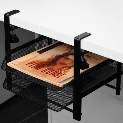 Under Desk Clamp Storage Basket Organizer Drawers
