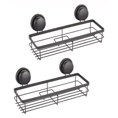 2-Pack Rectangular Corner Shower Caddy with Suction Cups