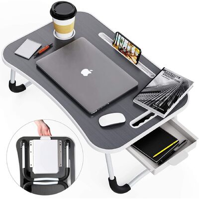 Laptop Bed Desk with Storage and foldable legs
