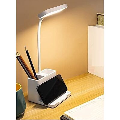 LED Desk lamp with Pen Holder with USB Charging Port