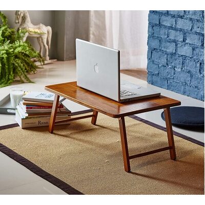 Walnut Foldable Laptop Desk and Bed Tray Table