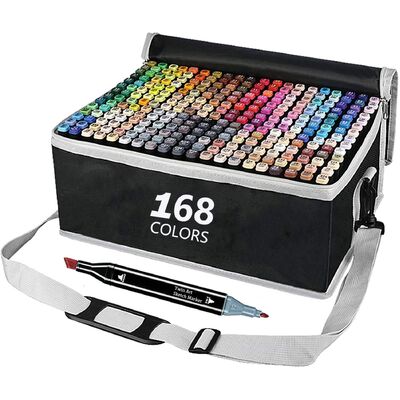 168 Colours Graffiti Pen Permanent Marker Pens Set for Adults and Children