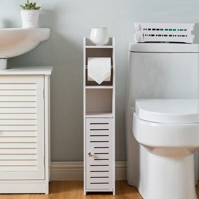 Toilet Paper Roll Holder For Bathroom With Roller (White, 76Cm)