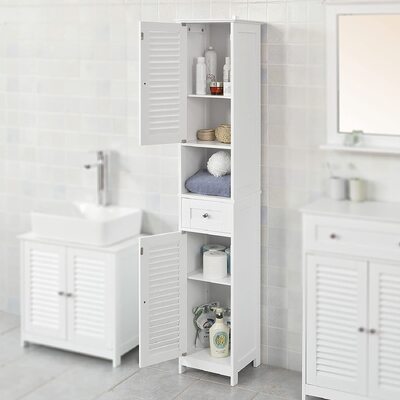 Freestanding Tall Bathroom Cabinet 170X32X30 Cm