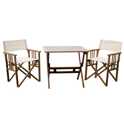 Folding table and 2 director chairs