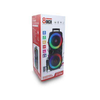 Precision Audio Dual 8" Portable Karaoke Bluetooth Party Speaker