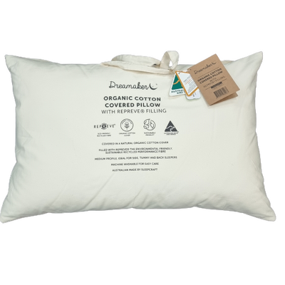Organic Cotton Covered Pillow With Repreve