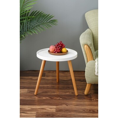 Round Bedside Table Smal Side Table Bedroom Modern Furniture
