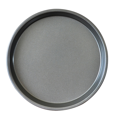 8-Inch Round Black Steel Non-Stick Pizza Tray Oven Baking Plate Pan