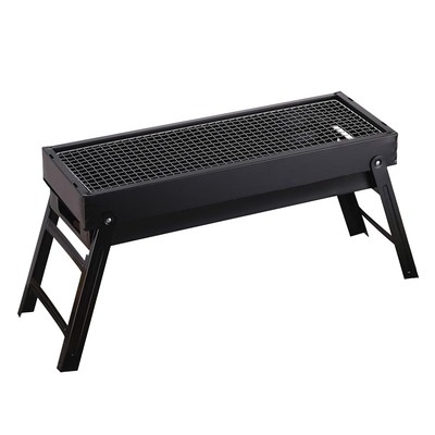 60Cm Portable Folding Thick Box-Type Charcoal Grill For Outdoor Bbq Camping