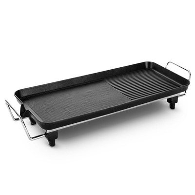 48Cm Electric Bbq Grill Teppanyaki Tough Non-Stick Surface Hot Plate Kitchen 3-5 Person