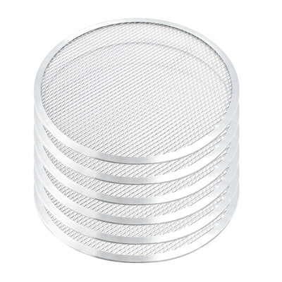 6X 12-Inch Round Seamless Aluminium Nonstick Commercial Grade Pizza Screen Baking Pan