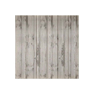 Decorative 3D Foam Wallpaper Panels Grey Wood Grain 10Pcs