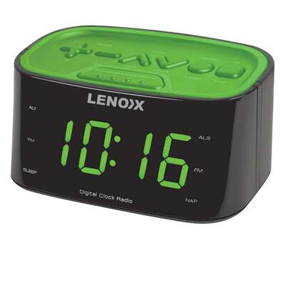 Smartphone-Charging Clock Radio Green