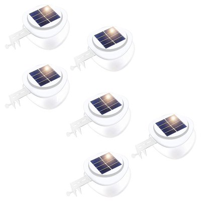 Solar Multipurpose Light (6-Piece, White) W/ Screw & Mount, Energy-Saving