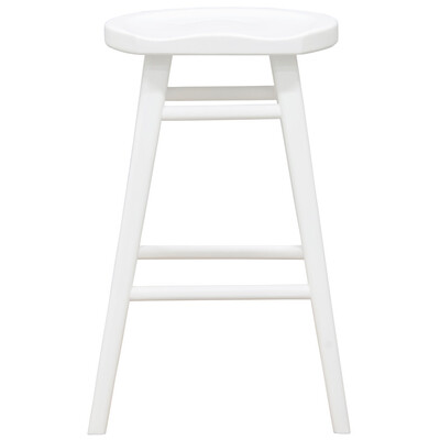 Scandinavian Timber Kitchen Counter Stool (White)