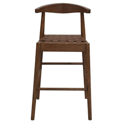 Elliot Leather Kitchen Counter Stool Walnut Stylish and Comfortable