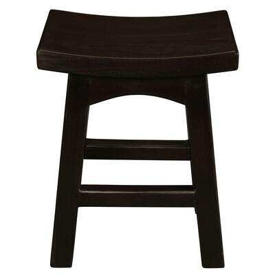 Tokyo Solid Mahogan Timber Footstool (Chocolate)