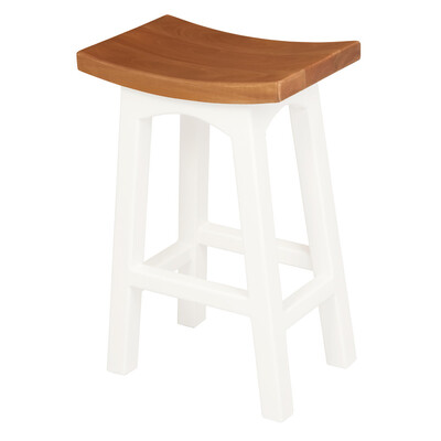 Tokyo Timber Kitchen Counter Stool (White Caramel)