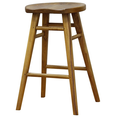 Scandinavian Timber Kitchen Counter Stool (Caramel)