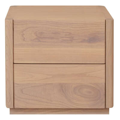 Gatsby 2-Drawer Bedside Table Natural Sleek and Functional Storage