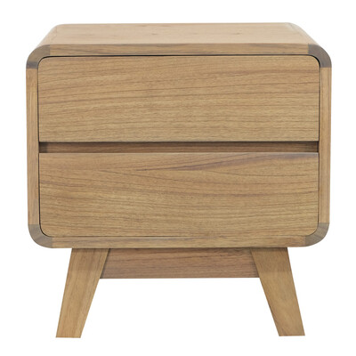 Providence 2 Drawer Bedside Table (Natural)