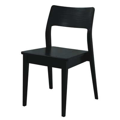 Providence Solid Oak Dining Chair - Set of 2 (Black)