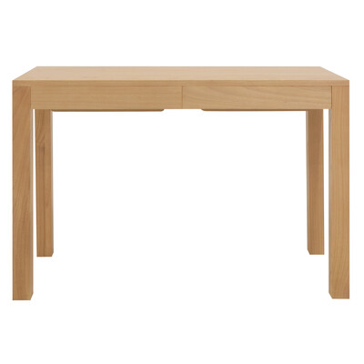 Amsterdam Solid Mindi Timber 2 Drawer Desk (Natural)
