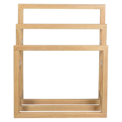 Nobu Solid White Cedar Wood Towel Stand (Natural)