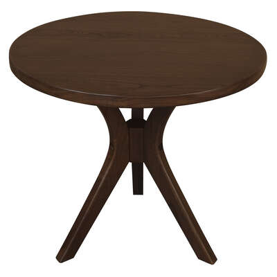 Gatsby Round Side Table Large Walnut Elegant and Sophisticated 