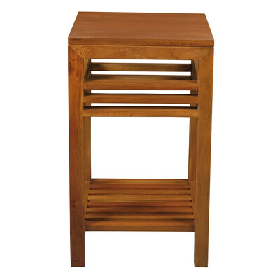 Holland Solid Mahogany Lamp Table (Light Pecan)