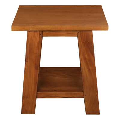 Tokyo Solid Mahogany Timber Lamp Table (Light Pecan)