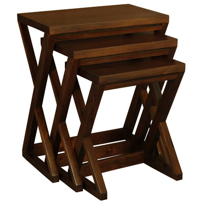 Manhattan Nest of Tables - Set of 3 (Mahogany)