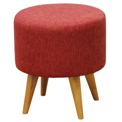 Manhattan Round Ottoman (Cherry Red)