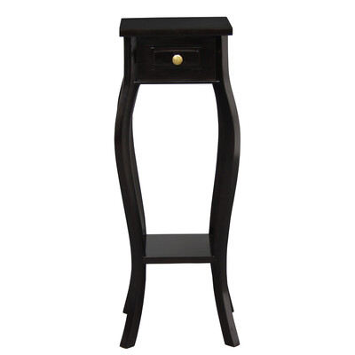 1 Drawer Cabriol Leg Plant Stand (Chocolate)