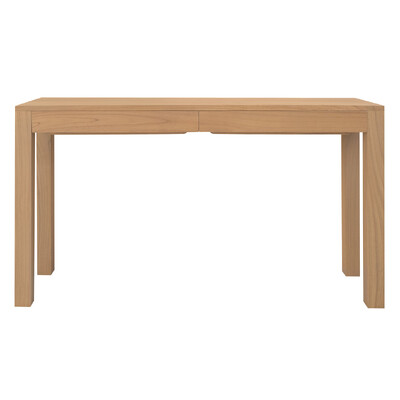 Amsterdam 2 Drawer Solid White Mindi Sofa Table (Natural)