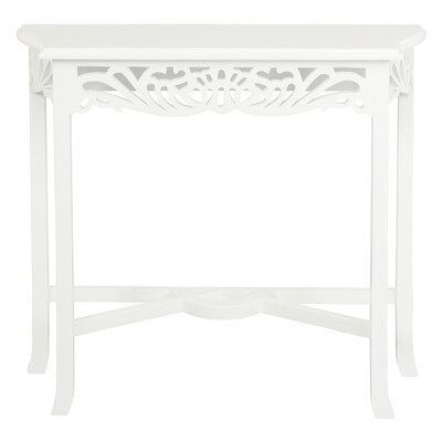 Sierra Carved Sofa Table (White)