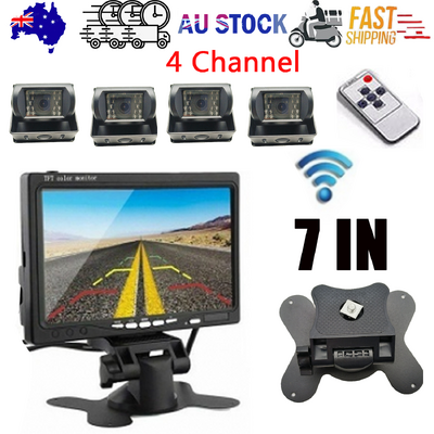 1080P Wireless Truck Backup Camera Kit with 7 Inch LCD Screen and Full 360 Degree Coverage