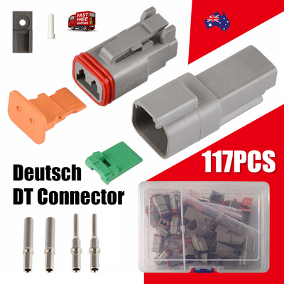 117Pcs Deutsch Kit Dt 2 Way Series Connector Auto Marine 2Pin