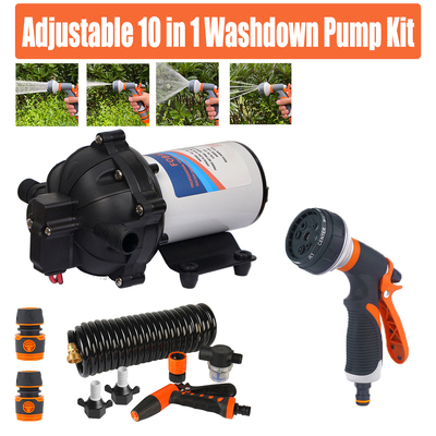 12V Washdown Pump Kit With Hose Nozzle