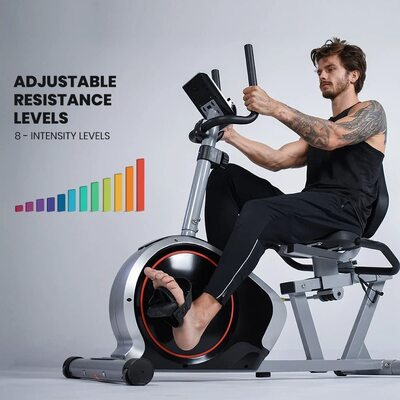 K16 Recumbent Exercise Bike, Adjustable Magnetic Resistance