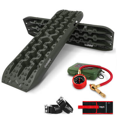Recovery Tracks Boards Sand Truck Mud 4WD Gen3.0 Green, Tyre Tire Deflator