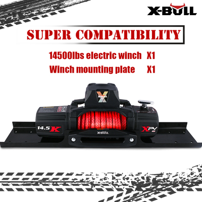 Versatile 4X4 Electric Winch Set: Synthetic Rope & Mounting Plate
