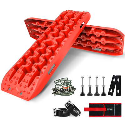Recovery Tracks Sand Tracks Kit Carry Bag Mounting Pin Sand/Snow/Mud 10T 4Wd-Red Gen3.0